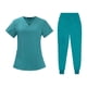 thumbnail image 2 of Conjuntos de uniformes médicos para mujer, trajes de trabajo, pantalones finos y suaves para mujer, uniforme de enfermera para en sala de SG, 2 of 7