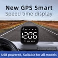 thumbnail image 2 of Tignapoo G4s GPS HUD Display with Speed, Direction, Time, Overspeed Alert, and Fatigue Driving Warning (White Light), 2 of 6