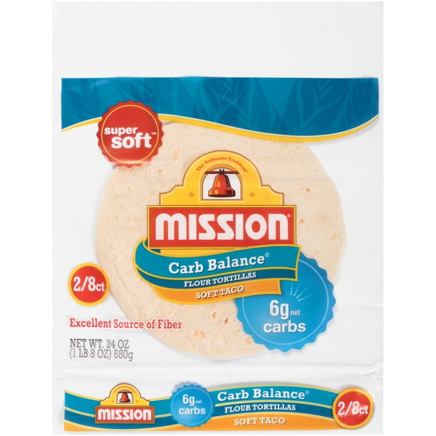 Mission® Carb Balance® Soft Taco Flour Tortillas 2-8 ct Packs - Walmart
