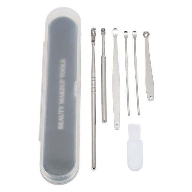 Spring Earwax Cleaner Tool Set,7Pcs Spring Earwax Cleaner Stainless Steel Ear Pick Set Ear Cleaner Tool Optimal Efficiency