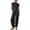 Black, variant on Women's 2 Piece Casual Outfit Long Sleeve Top and Pants Set