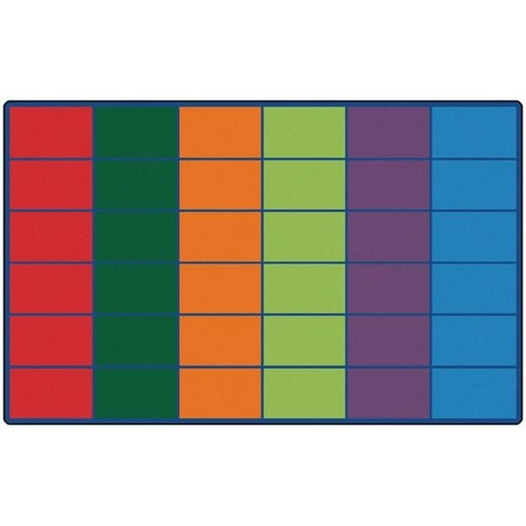 Carpets for Kids 4025 Colorful Rows Seating Rug