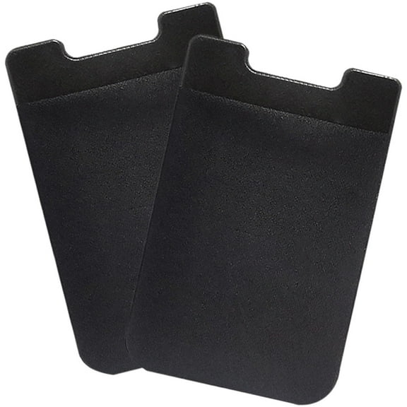 RENACLIPY Black Mobile Phone Adhesive Card Holder 2pcs Non Slip Durable Wallet