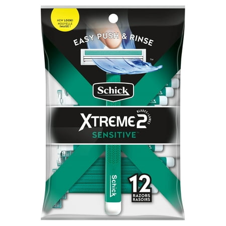 Schick Xtreme2 Sensitive Men's Disposable Razors, 12 Ct
