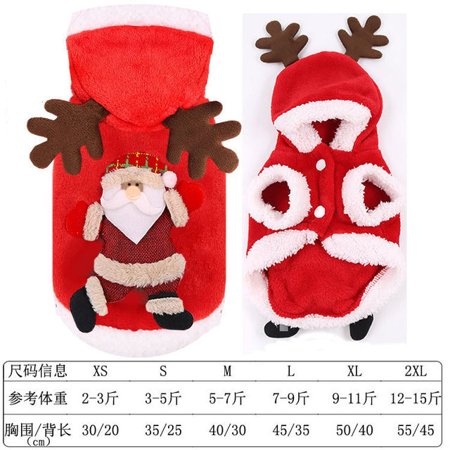 Cat Cotton Clothes Funny Autumn and Winter Old Man Elk Snow