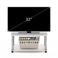 thumbnail image 6 of Furinno Turn-N-Tube No Tools 2-Tier Elevated TV Stands, White Oak/Chrome, 6 of 6