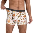 thumbnail image 3 of Men's Boxer Briefs, Bohemian Cute Squirrel Mushroom Soft Comfy Mens Underwear Boxer Briefs Breathable With Widen Waist, 3 of 7