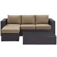 thumbnail image 4 of Modern Contemporary Urban Design Outdoor Patio Balcony Three PCS Sofa Set, Brown, Rattan, 4 of 7