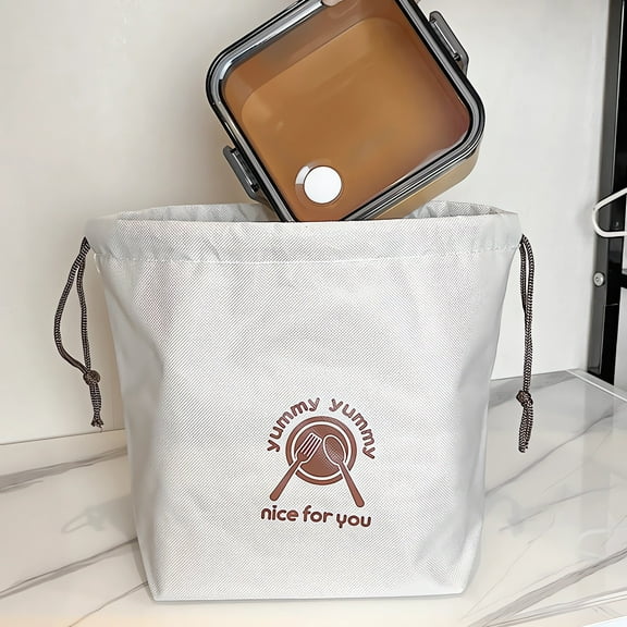 Women Lunch Bags for Work,Large Capacity Insulated Lunch Tote,Tote Lunch Box for Work,School,Picnic,Fishing,White,Oxford Cloth,