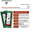 thumbnail image 2 of DDR3 DDR4 RAM 4GB 8GB 16GB 32GB 1333 1600 17000 19200 2666V 3200 Laptop Notbook SO-DIMM Memory RAM DDR3 8G 1600x1PCS, 2 of 5