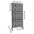thumbnail image 2 of Outdoor Privacy Screen, Metal Decoative Privacy Screen Panel Freestanding, Privacy Fence Panels for Outside Patio Garden Backyard (Black, Chinese Knot,74.8" H x 35.4" W), 2 of 19