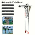 thumbnail image 6 of Automatic Spring Fishing Rod Holder, 1 Pack Upgrade Stainless Steel Rod Stand with 2 Spring, High Sensitivity Spring Loaded Fishing Rod Holder for Ground Support Brackets, 6 of 8