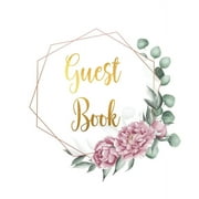 Guest Book for visitors and guests to sign at a party, wedding, baby or bridal shower (hardback) (Hardcover)