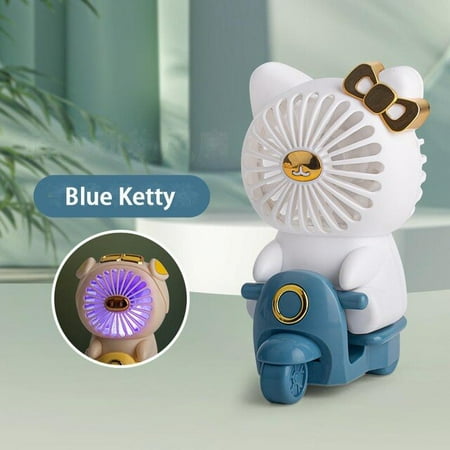 

DancePeanut Rechargeable Mini Fan Cute Pet Desktop Fans For Students Silent Usb Fan With Night Light Two Wind Speed Air Cooler