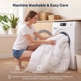 thumbnail image 6 of Unikome All Season Goose Down Feather Fiber Comforter with Natural Filling, Soft & Breathable Lightweight Duvet Insert, Machine Washable,Twin 68 x 88 Inch,White, 6 of 10