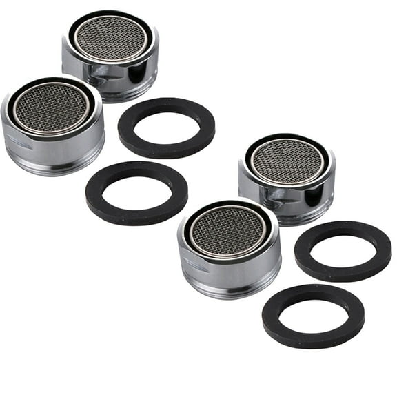 Wideskall 4 Pieces 1.5 GMP 15/16" inch Male Thread Kitchen Bathroom Faucet Aerator, Chorme