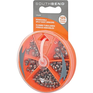 South-Bend 170-FP Large Removable Split Shot Sinker Assortment, Brass