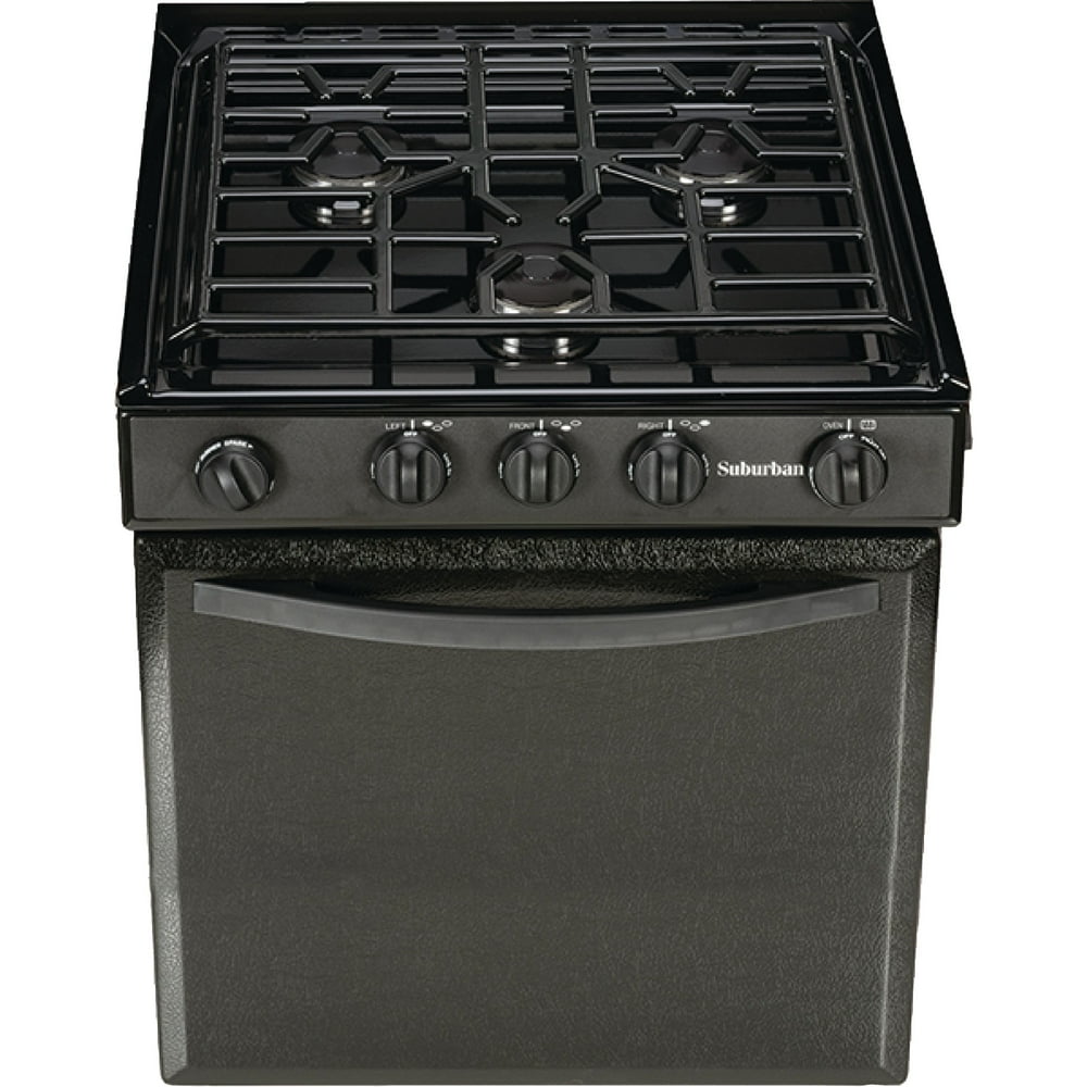 Suburban 3135A Black Porcelain 17" Sealed RV Burner Gas Range Walmart
