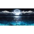 thumbnail image 1 of Patrón de pintura de diamantes Sea Moon 5D Full Square Resin Rhinestone Picture Gift FLhrweasw Nuevo, 1 of 9