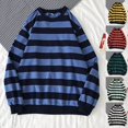 thumbnail image 2 of Camisa Manga Larga Hombre Otoño Invierno Cuello Redondo Raya, 2 of 3
