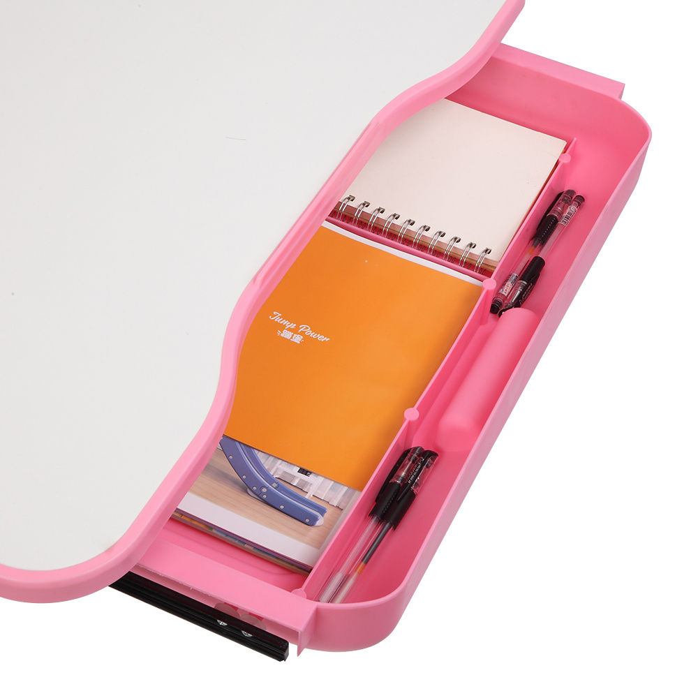 Kepooman Lifting Children Desk, Can Tilt Learning Table and Chairs Set with Reading Stand, Pink Kepooman Lifting Children Desk, Can Tilt Learning Table and Chairs Set with Reading Stand, Pink
