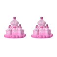 thumbnail image 2 of Kearding Castillo decoración rosa fantasía cuento de hadas resina artesanía ornamento casa de muñecas paisaje paisaje DIY crema Castillo Castillo de crema 2Conjunto, 2 of 6
