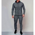 thumbnail image 2 of ITFABS Men 2PCS Set, Long Sleeve Straps Hoodie Zip Top, Long Loose Straps Pants, 2 of 2