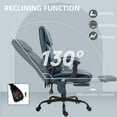 thumbnail image 4 of Vinsetto High Back Vibration Massage Office Chair with 6 Points, Height Adjustable Reclining Office Chair with Retractable Footrest and Remote, Blue, 4 of 9