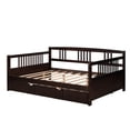 thumbnail image 5 of Full Size Daybed Wood Bed with Twin Size Trundle,Espresso, 5 of 8