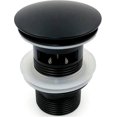 thumbnail image 5 of Black Sink Waste Basin, Chrome Pop Up Waste Large Area, Automatic Pop Up With Overflow Drain, Copper Pop Up Spring Stopper Basin Sink Compatible With, 5 of 5