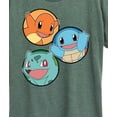 thumbnail image 3 of Pokémon - Squirtle Bulbasaur Charmander Group - Women's Short Sleeve Graphic T-Shirt, 3 of 5