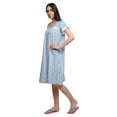 thumbnail image 2 of Moomaya Cotton Poplin Button Down Nightdress For Women Printed Nursing Nightwear, 2 of 5