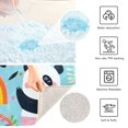 thumbnail image 4 of Toilet Rug U-Shaped Bathroom Rugs Non-Slip Soft Plush Machine Washable Contour Bath Mat Panda Cup Rainbow Leaf 24x20, 4 of 9