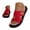 Red, variant on Womens Flat Slippers Hollow Slingback Mule Open Toe Slip-On Shoes Ladies Casual Summer Retro Beach Sandals
