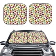 thumbnail image 6 of Lsque Colorful Fruits 2 PCS Windshield Sun Shade | CarFoldable Window Covers | Car Accessories Reflect UV for Universal Cars SUV Truck | Large, 6 of 7