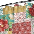 thumbnail image 4 of Waterproof Pioneer Shower Curtain 84x72 Inch Polyester Unique Colorful Floral Shower Curtain for Bathroom Hotel Home Decor with 12 Plastic Hooks, 4 of 5