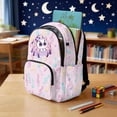 thumbnail image 3 of DISNIMO Jumping Spider Print School Backpack for Kids Music Note Printed 17 Inch Lightweight Bookbag with Padded Straps and Water Bottle Pocket, Back to School Gifts, 3 of 7