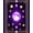 Purple Gold, Pattern 2, variant on ODIKA Witchy Mystical Eight Fog Stars Moons Irregular Shaped Made Optical Non-Slip Low Profile for Hallway, Study Room, Playroom