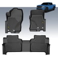 thumbnail image 2 of TPE Floor Mats 2 Row Liner Set Fit for 2022-2025 Nissan Frontier Crew Cab,Waterproof Black All Weather Protection Car Floor Liners, 2 of 10