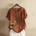 thumbnail image 4 of Camisetas de Manga Corta para Mujeres, Camiseta de Manga Corta Impresa Casual Hecha de 95% Poliéster 5% Spandex para Todas las Estaciones, Camisetas de Manga Corta para Mujeres, 4 of 6