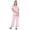 Light Pink, variant on Inkmeso Top Pajama Set Women Solid Sleepwear Pj Loungewear 2 Piece Set Nightwear