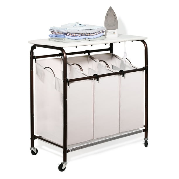 Ollieroo Rolling Laundry Sorting Cart,Laundry Basket Organizer ,Laundry