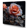 thumbnail image 2 of Designart "Luxurious Blue Rose Infatuation" Roses Canvas Wall Art, 2 of 7