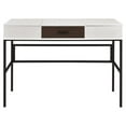 thumbnail image 3 of Bowery Hill Wooden 1-Drawer Writing Desk with USB Port in Natural and Black, 3 of 8