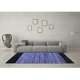thumbnail image 3 of Ahgly Company Machine Washable Indoor Rectangle Abstract Blue Modern Area Rugs, 7' x 10', 3 of 4