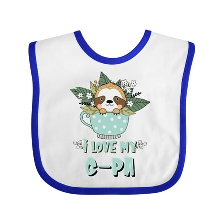 

Inktastic Teacup Raccoon I Love My G-Pa Boys or Girls Baby Bib