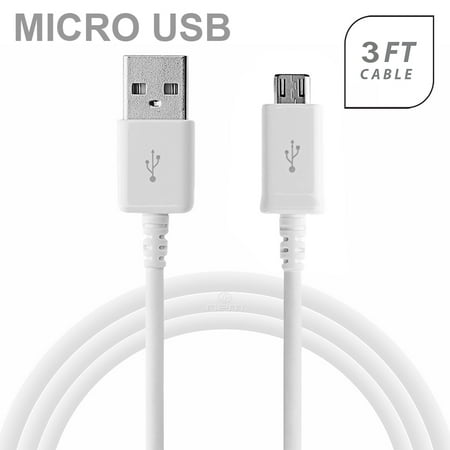 Virgin Mobile  Samsung Express Prime 2 OEM 3 Feet White Samsung Micro USB Data Cable Compatible With Adaptive Fast Charging