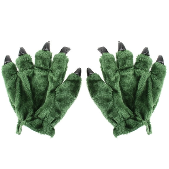 Luxshiny 1Pair Creative Dinosaur Claw Gloves Made of Plush Material for Warm Winter Decoration