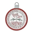 thumbnail image 5 of AshleeOaks Round Wood Wall Days Until Christmas Countdown Calendar with Metal Clock Hand, Farmhouse Rustic Christmas Wall Decor, Red, 17.8 x 22.6 Inch, 5 of 5