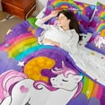 thumbnail image 4 of Erosebridal Monogrammed C Bed in a Bag Twin size, Dreamy Unicorn Bedding Sets Twin Size, Initial A to Z Letter Reversible Comforter Sets with Sheets, Ultra Soft Bedroom Decorative, 7pcs, 4 of 7